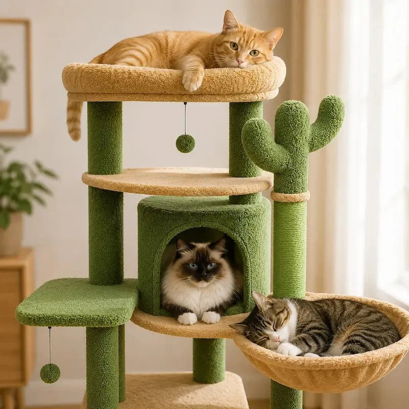 Arbre à Chat Confortable et Griffoir Inclus