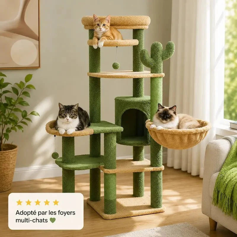 Arbre à Chat Confortable et Griffoir Inclus