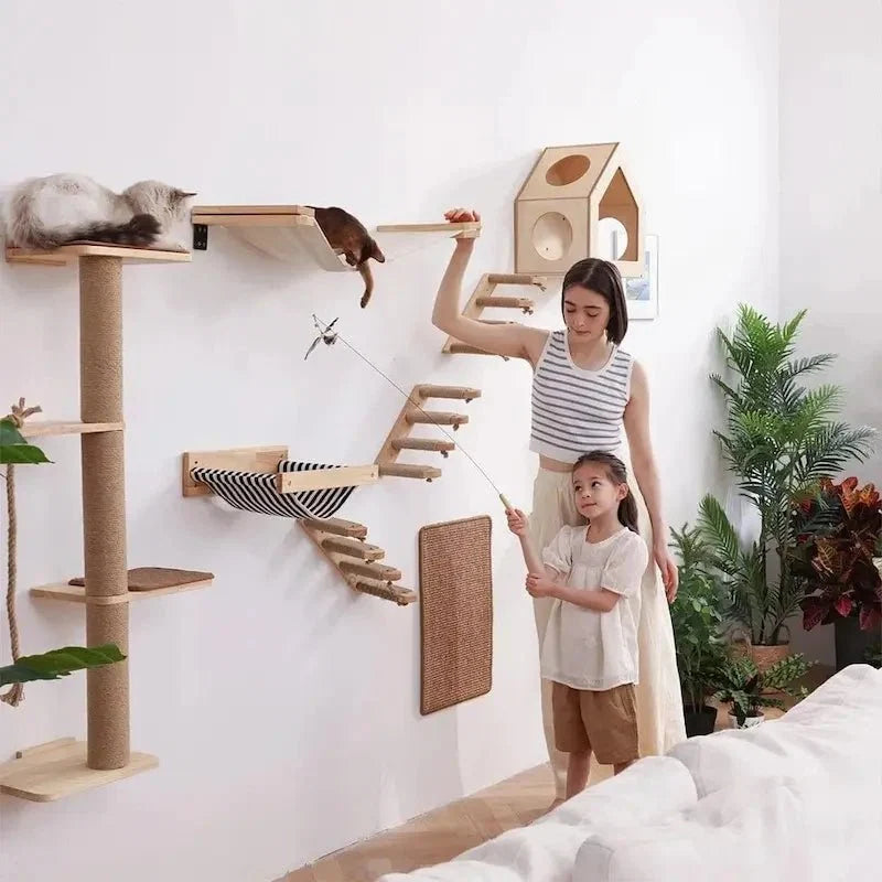 Arbre à Chat Mural - Espace de Jeu et Repos