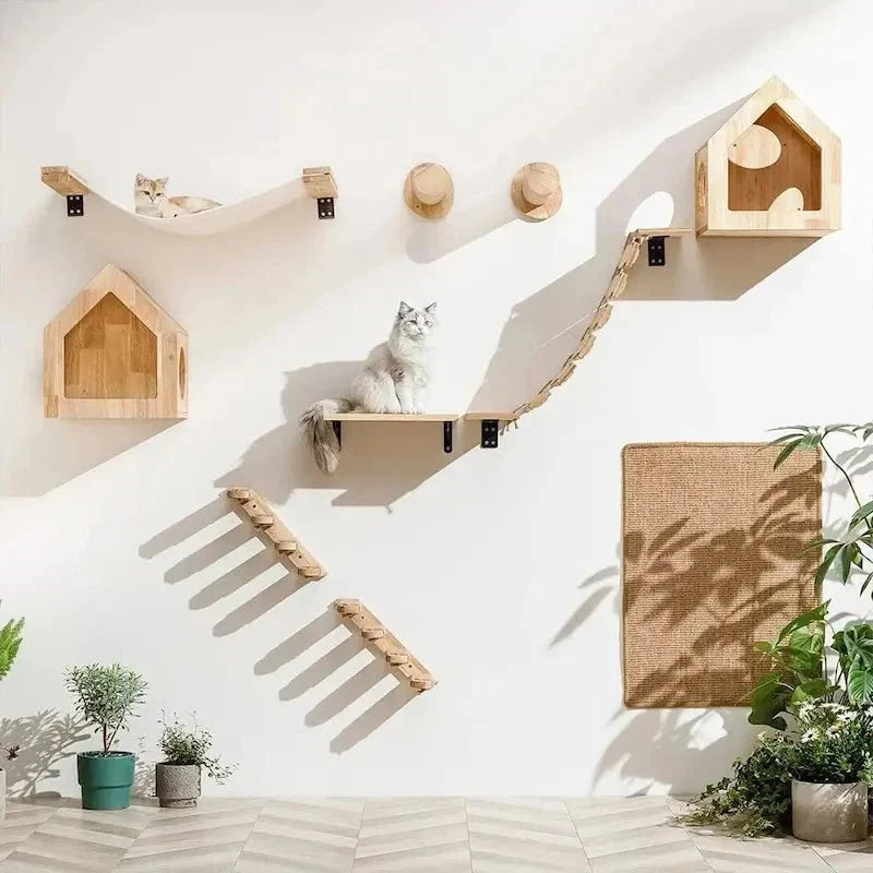 Arbre à Chat Mural - Espace de Jeu et Repos
