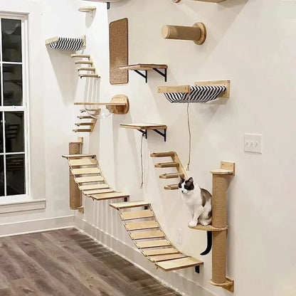 Arbre à Chat Mural - Espace de Jeu et Repos