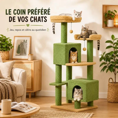Arbre à Chat 130 cm Stable et Spacieux