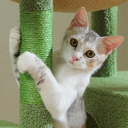 Arbre à Chat XXL 175cm Hamac Bois | Vert | Perchoir Du Chat