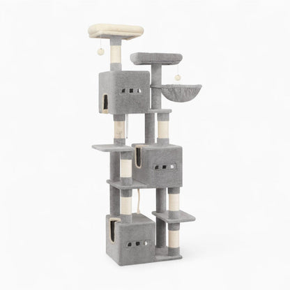 Arbre à Chat XXL 193cm Hamac Bois | Perchoir Du Chat