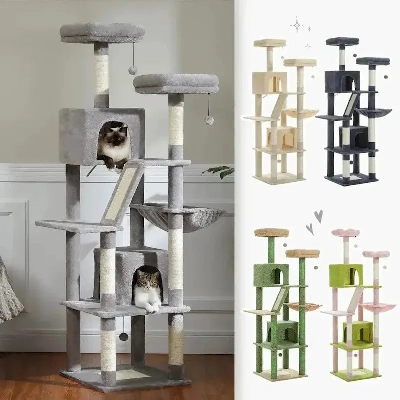 Arbre à Chat XXL Ultra Stable avec Griffoirs