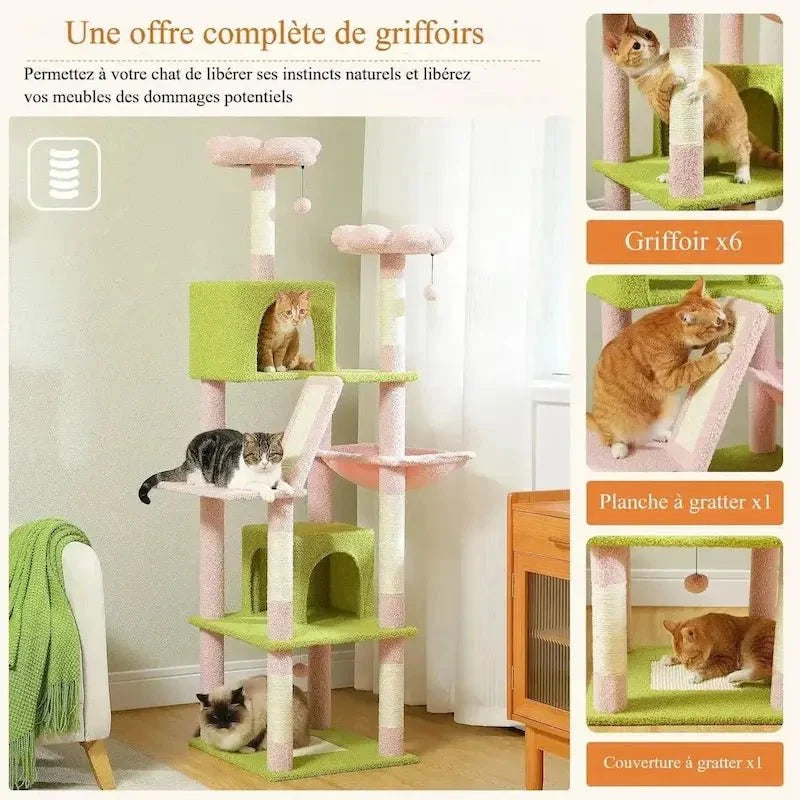 Arbre à Chat XXL Ultra Stable avec Griffoirs