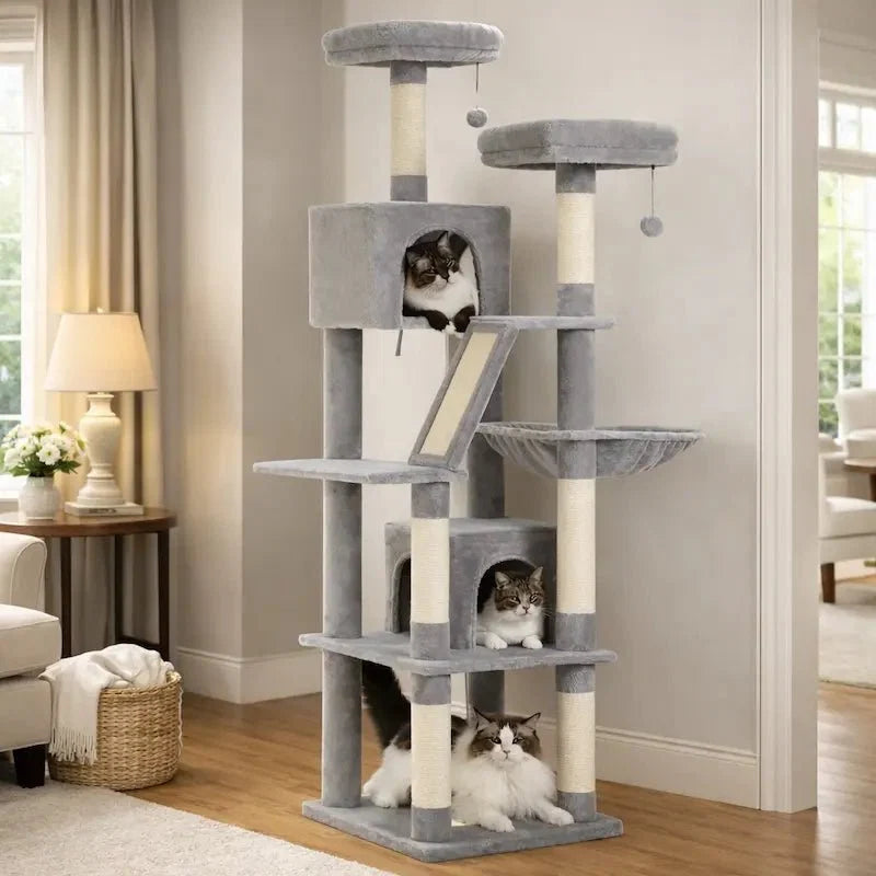 Arbre à Chat XXL Ultra Stable avec Griffoirs