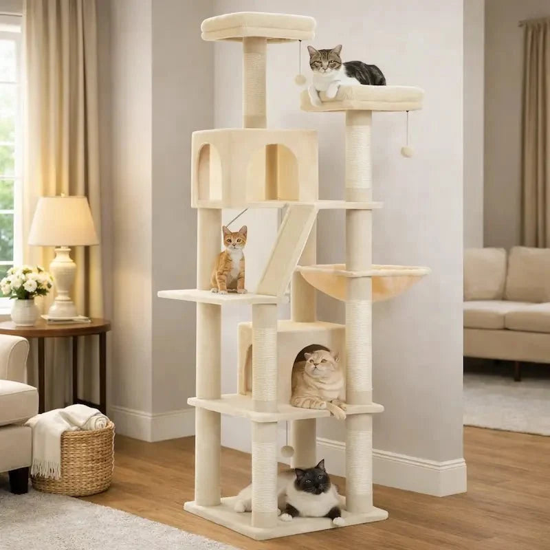 Arbre à Chat XXL Ultra Stable avec Griffoirs