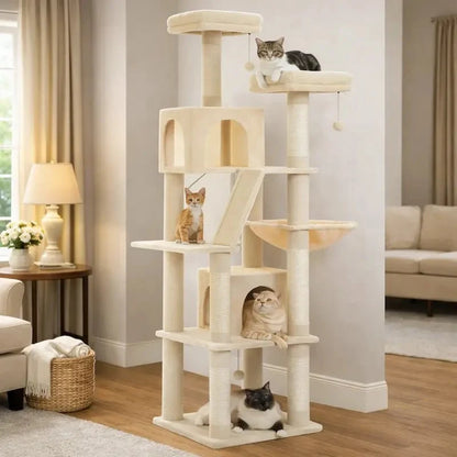 Arbre à Chat XXL Ultra Stable avec Griffoirs