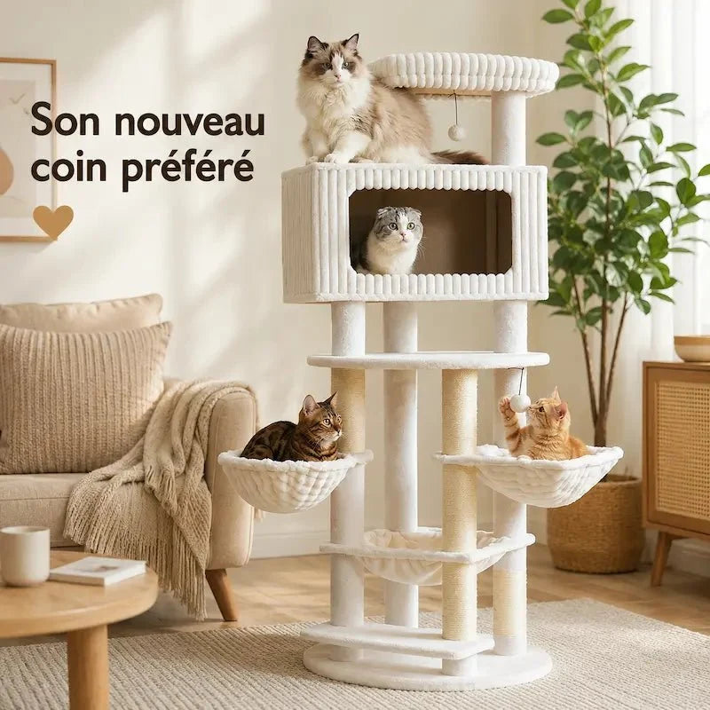 Arbre à Chat XXL avec Griffoir et Hamac