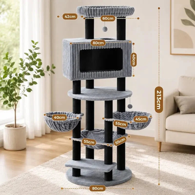 Arbre à Chat XXL avec Griffoir et Hamac