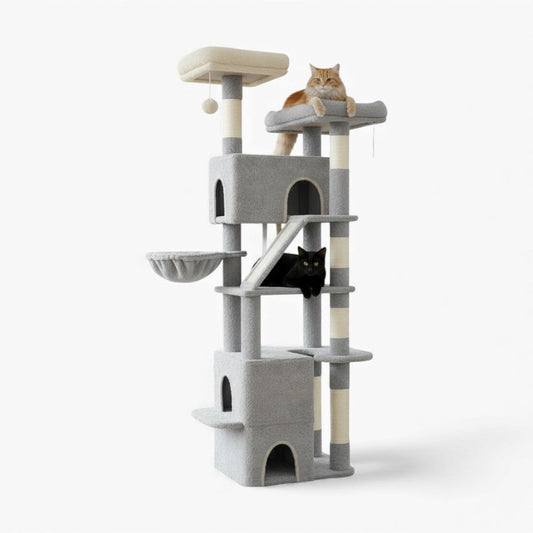 Arbre à Chat XXL 185cm Corde Bois Gris Clair – Ballon