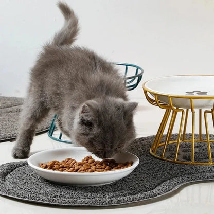 Bol surélevé chat céramique - Confort optimal