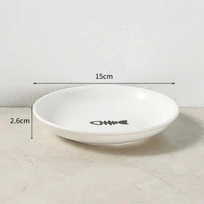 Bol surélevé chat céramique - Confort optimal