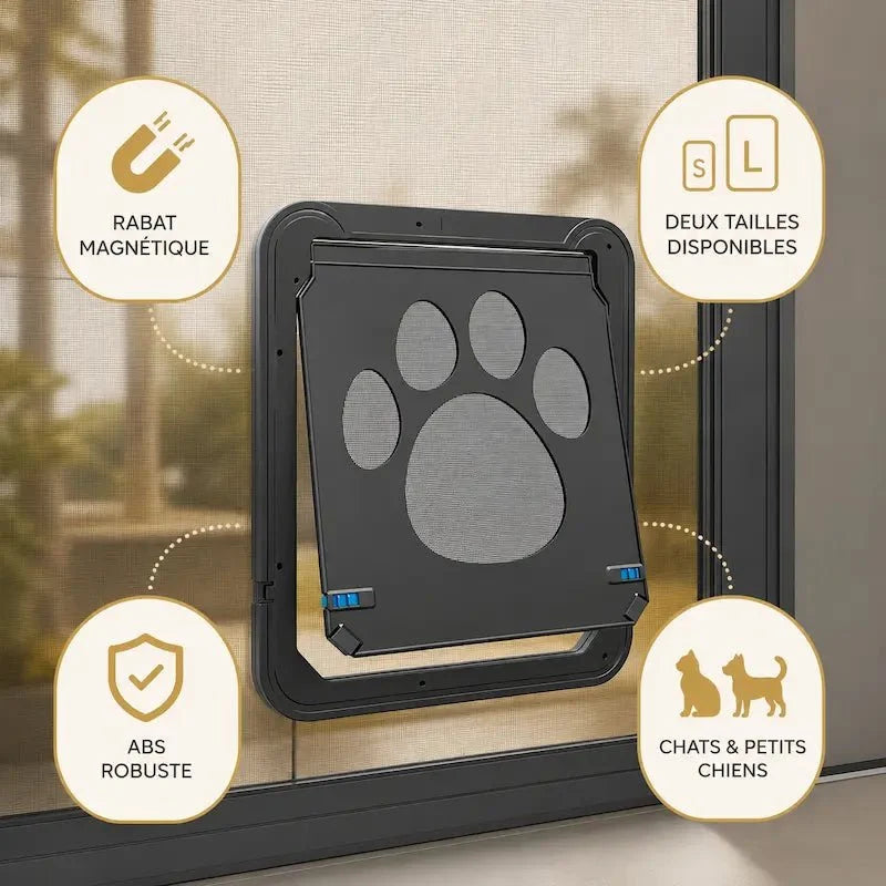 Chatière Moustiquaire Magnétique pour Chats