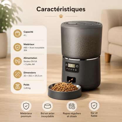 Gamelle Automatique Chat - Distributeur de Croquettes