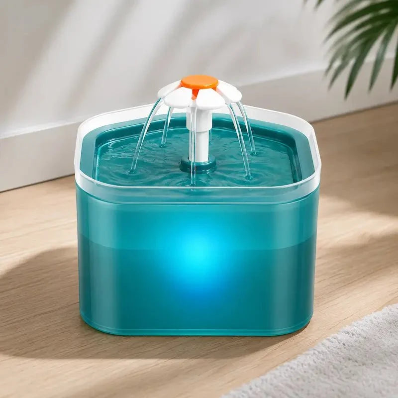 Fontaine à Eau LED pour Chat - Hydratation Nocturne