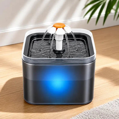 Fontaine à Eau LED pour Chat - Hydratation Nocturne