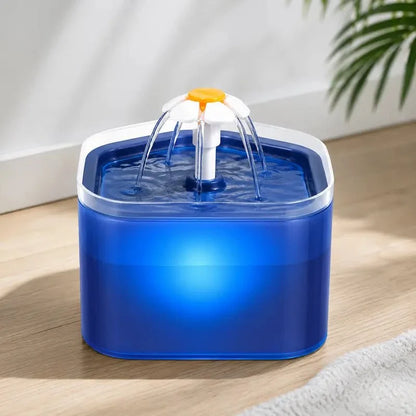 Fontaine à Eau LED pour Chat - Hydratation Nocturne