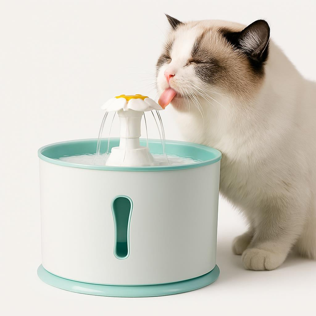 Fontaine à Eau Chat Fleur - Hydratation Optimale