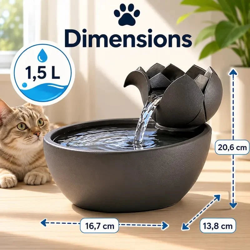 Fontaine à Eau Chat Céramique - Hydratation Facile