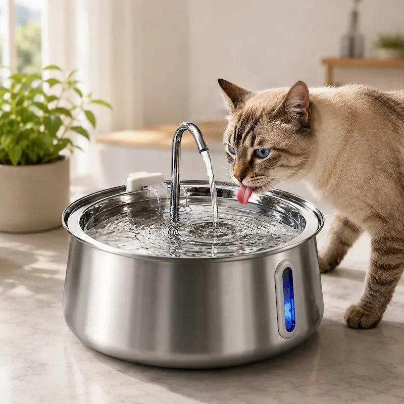 Fontaine à Eau Chat Inox 4L - Hydratation Optimale