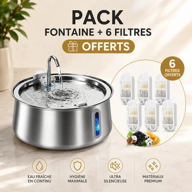 Fontaine à Eau Chat Inox 4L - Hydratation Optimale