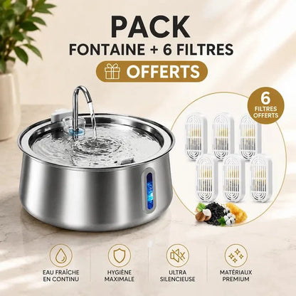 Fontaine à Eau Chat Inox 4L - Hydratation Optimale