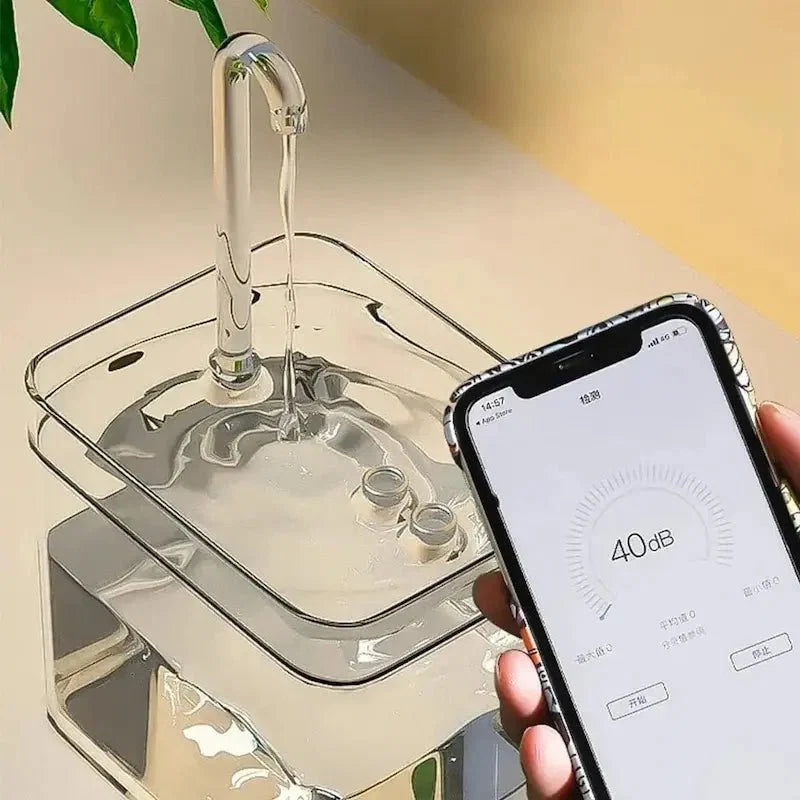 Fontaine à Eau Chat USB Transparente
