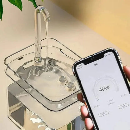 Fontaine à Eau Chat USB Transparente