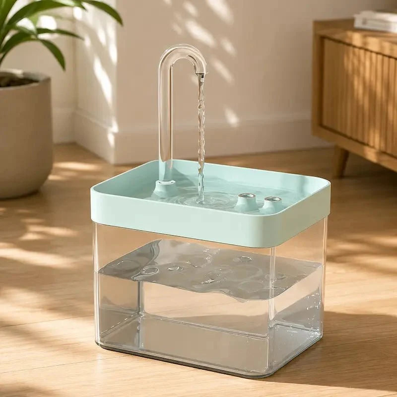 Fontaine à Eau Chat USB Transparente