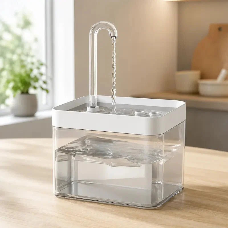Fontaine à Eau Chat USB Transparente
