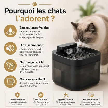 Fontaine à Eau Chat 3L Silencieuse USB