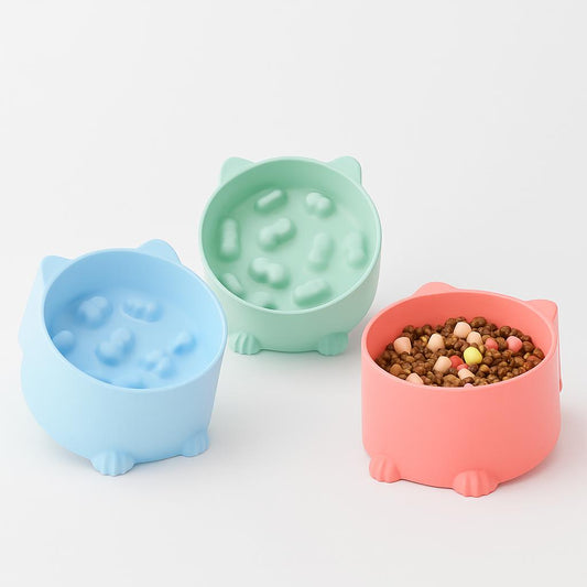 Gamelle Surélevée Anti Glouton pour Chat