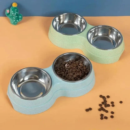 Bol Double Inox Chat - Hygiène et Durabilité
