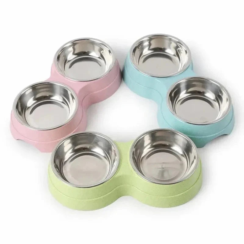Bol Double Inox Chat - Hygiène et Durabilité