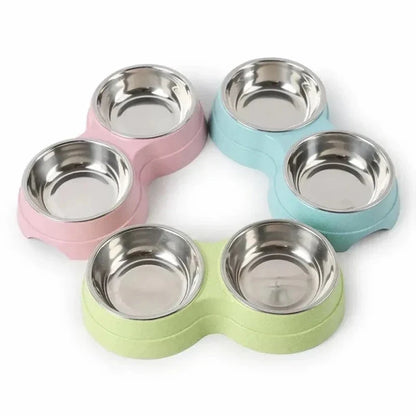 Bol Double Inox Chat - Hygiène et Durabilité