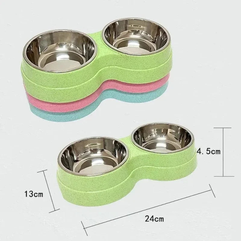 Bol Double Inox Chat - Hygiène et Durabilité