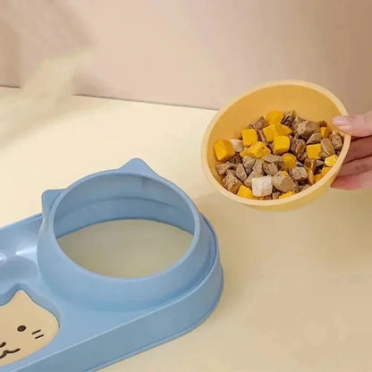 Gamelle Anti-Conflit pour Chats - Double avec Eau