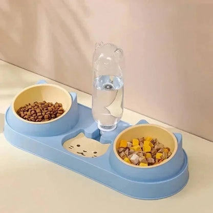 Gamelle Anti-Conflit pour Chats - Double avec Eau