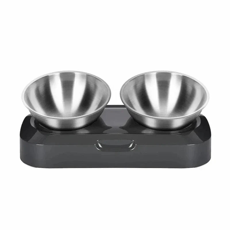 Gamelle inox surélevée pour chat - Confort et posture