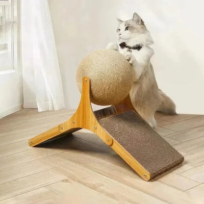 Griffoir Chat Sisal avec Boule Anti-Stress