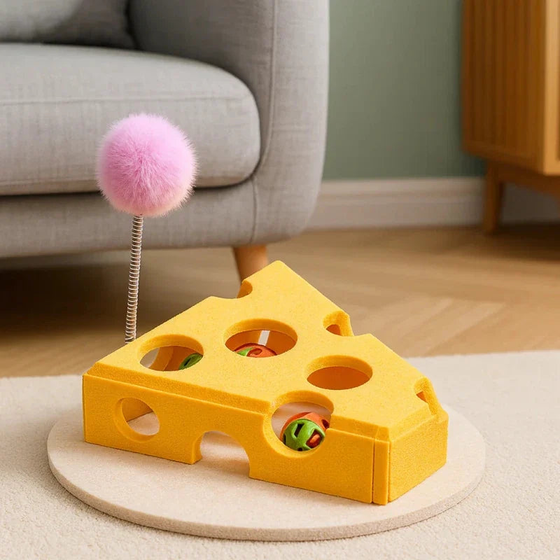 Jouet fromage interactif chat - Stimulation assurée