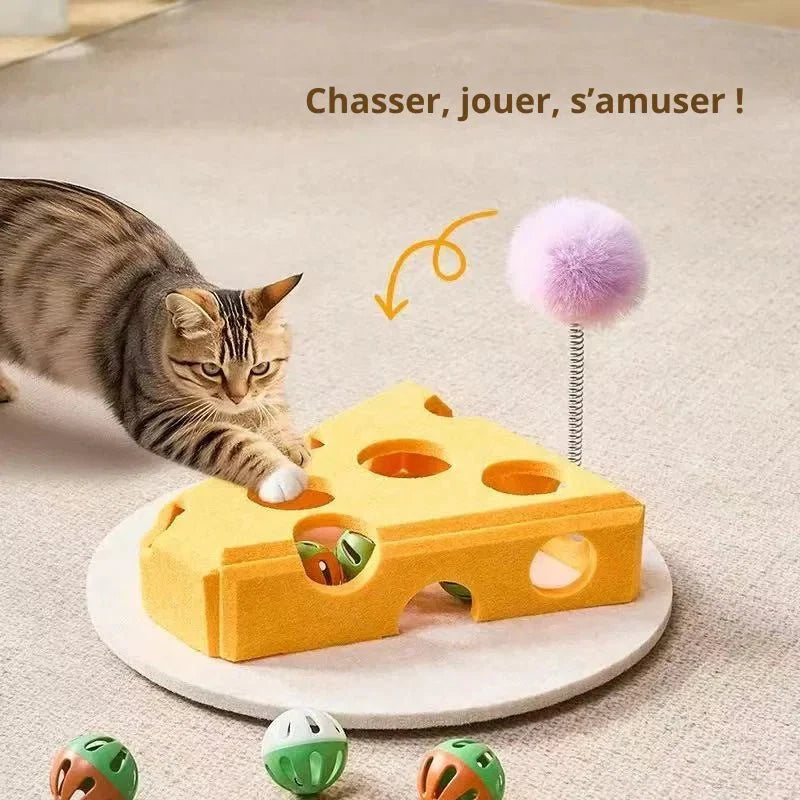 Jouet fromage interactif chat - Stimulation assurée