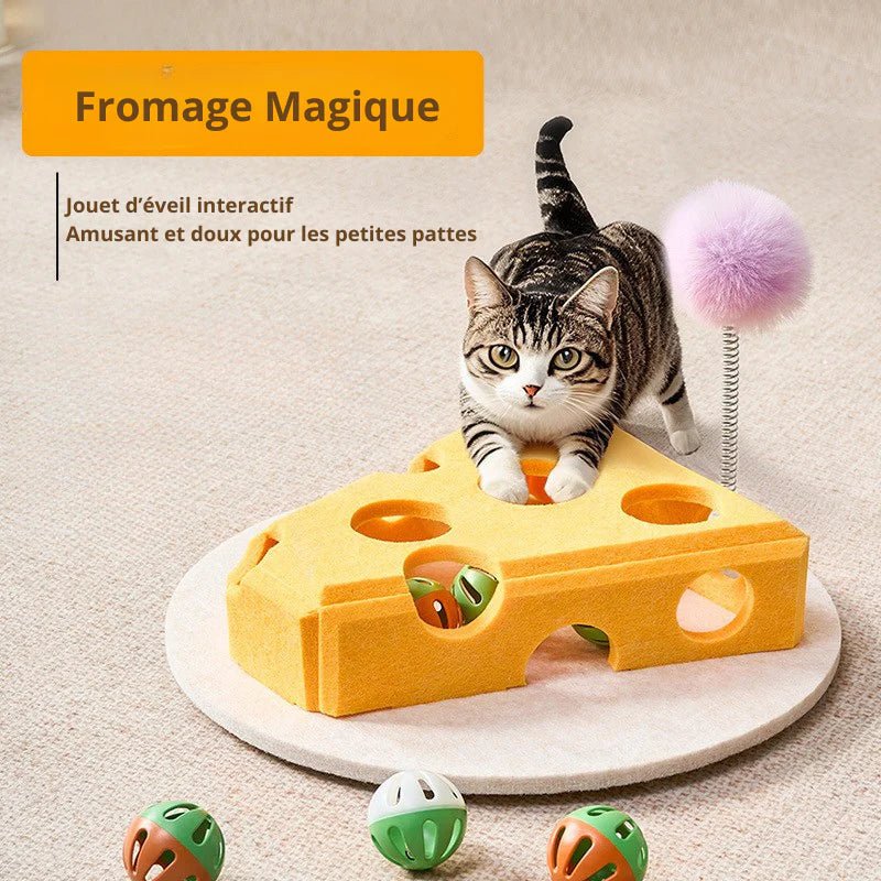 Jouet fromage interactif chat - Stimulation assurée