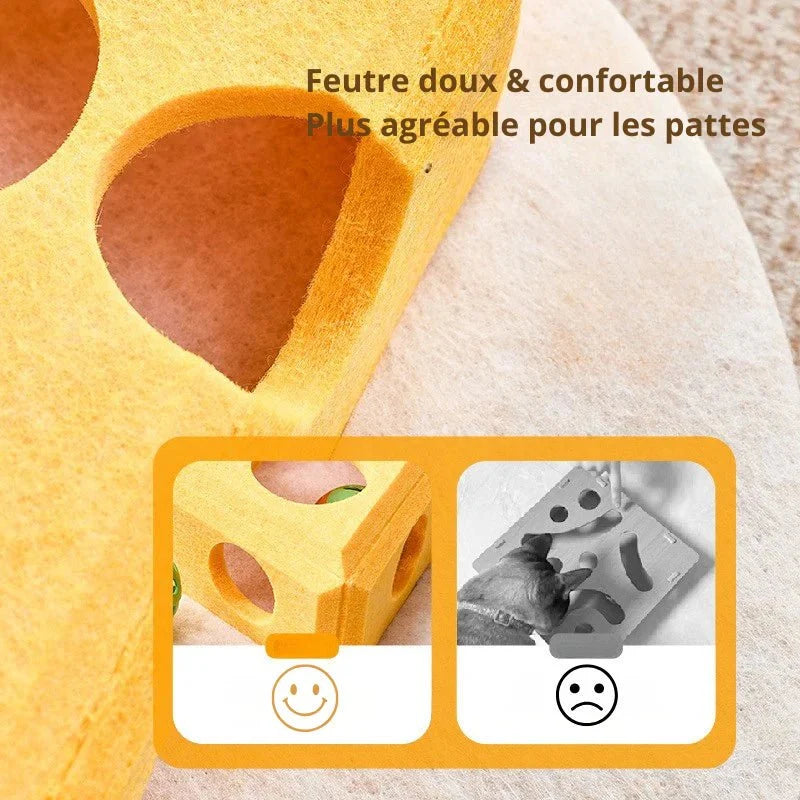 Jouet fromage interactif chat - Stimulation assurée