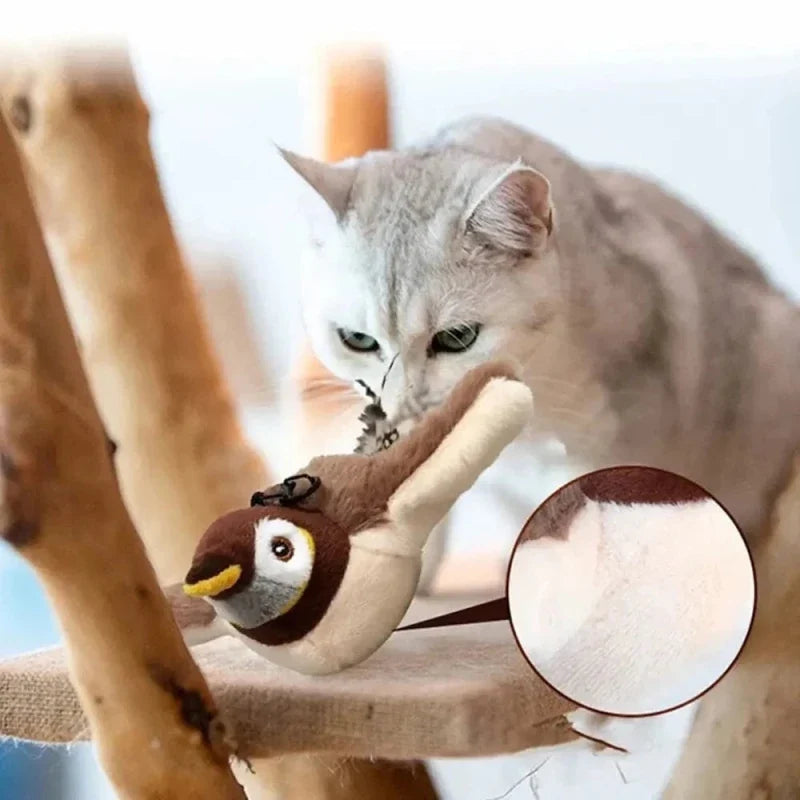 Oiseau Volant Réaliste pour Chat - Jouet Interactif