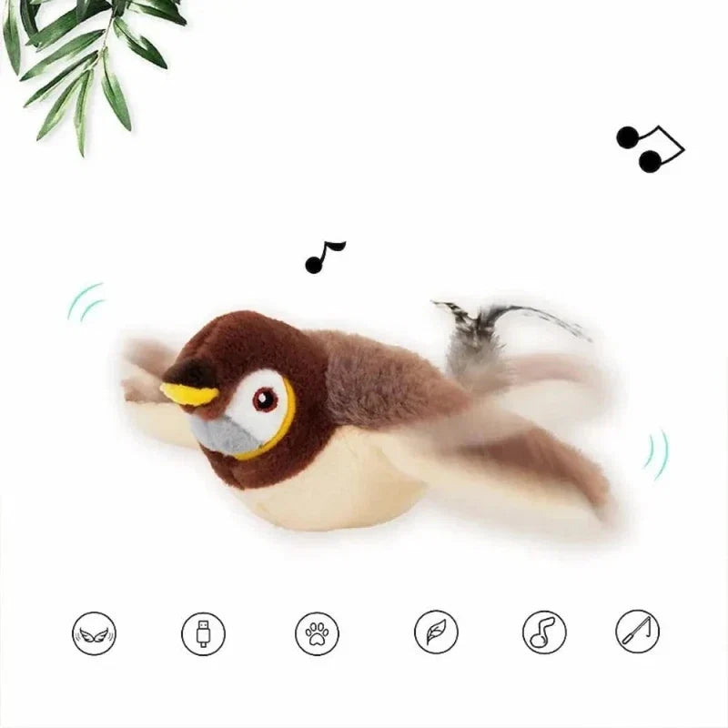 Oiseau Volant Réaliste pour Chat - Jouet Interactif