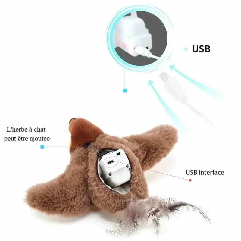 Oiseau Volant Réaliste pour Chat - Jouet Interactif