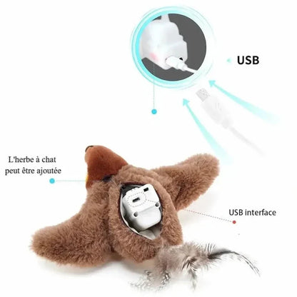 Oiseau Volant Réaliste pour Chat - Jouet Interactif